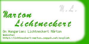 marton lichtneckert business card