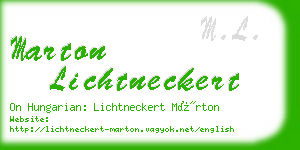 marton lichtneckert business card